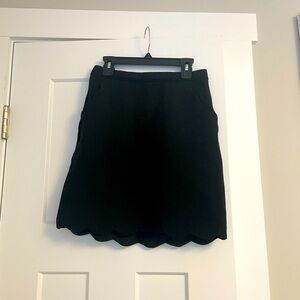 Black scalloped skirt